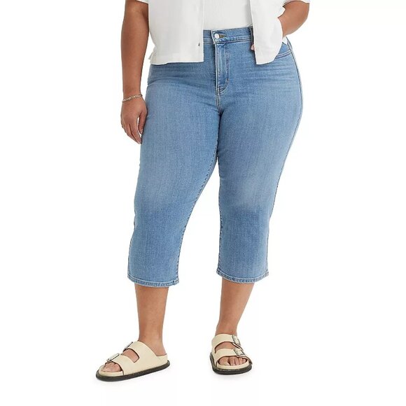 Levi's Pants - Plus Size Levi's 311 Shaping Skinny Capris, Size: 20 W, Lapis Level